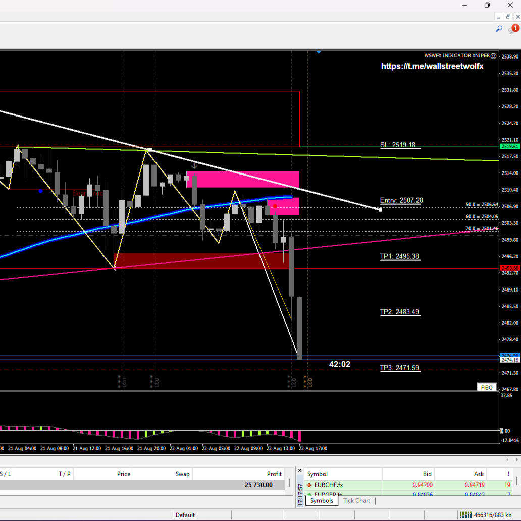 Trader using WSWFX system to set Stop Loss and Take Profit levels